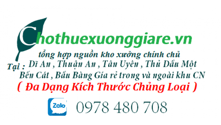 Cho thuê kho xưởng tại Thuận An 500m2 ,1.000m2 2.000m2 3.000m2 4.000m2